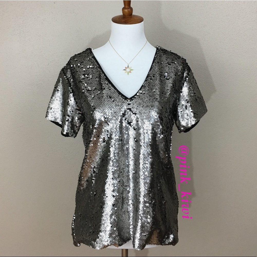 Anthropologie Vanessa Virginia Roisin Sequined Tee